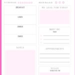Printbar Daily Wellness Planner | A5 Selvomsorg & Daglig Planlegger, rosa.