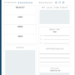 Printbar Daily Wellness Planner | A5 Selvomsorg & Daglig Planlegger, blå.