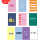 Bursdagskort med tekst – Moderne og skandinavisk design