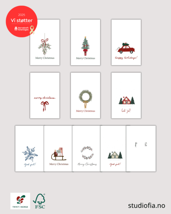 Gave Tags – Juleetiketter med nordisk design (10-pk)