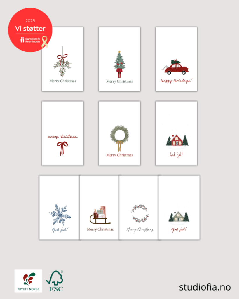 Gave Tags – Juleetiketter med nordisk design (10-pk)